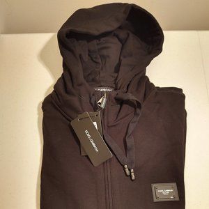 Dolce & Gabbana Black Hoodie Sweatsuit